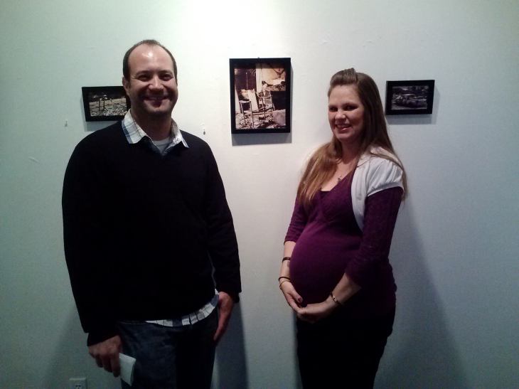 Art Curator Justin Germain and Artist April Morganroth at the Bokeh Gallery located inside of the MonOrchid Gallery in Downtown Phoenix on Roosevelt